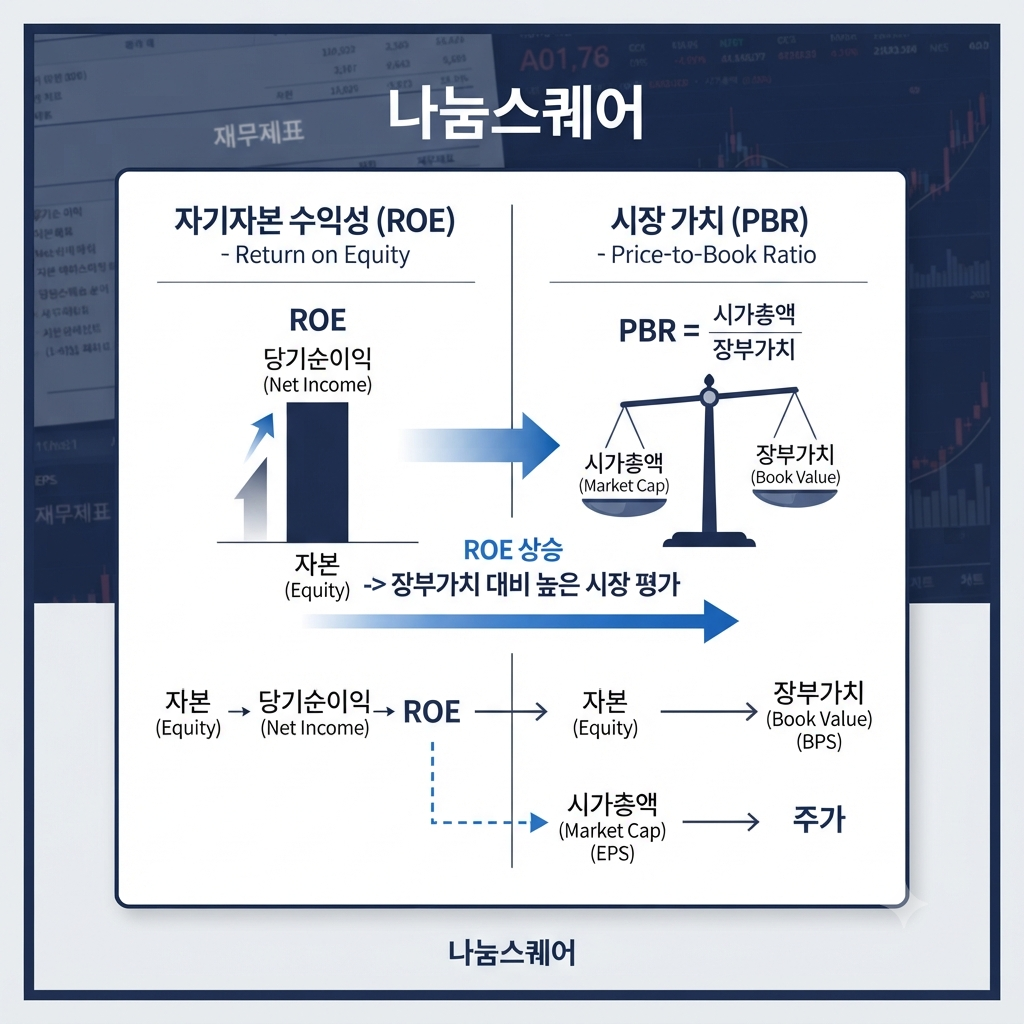 ROE와 PBR 관계를 보여주는 기업가치 분석