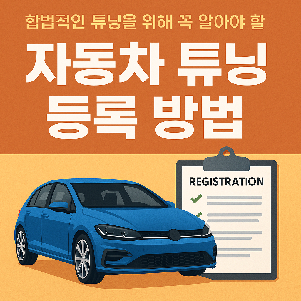 튜닝한 자동차와 등록 서류