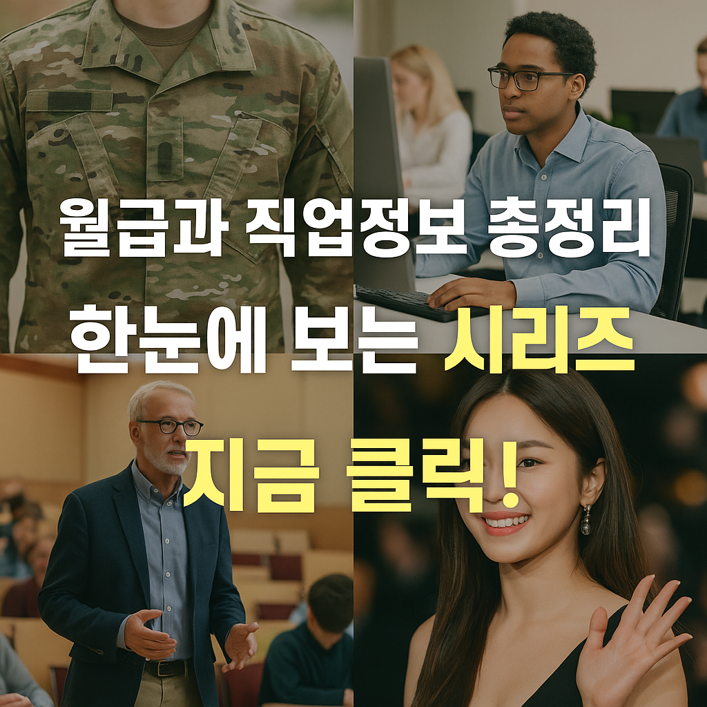 월급과 직업 시리즈 모음집