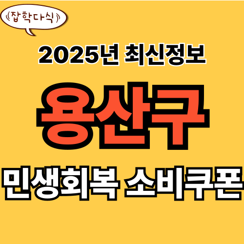 용산구 민생회복 소비쿠폰 신청 완벽 가이드