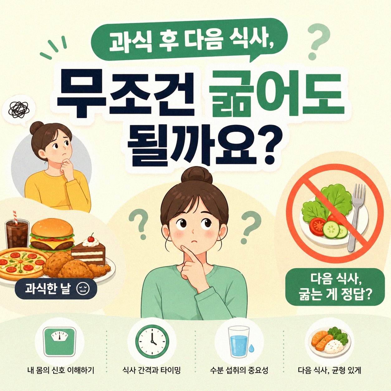 다이어트 중 과식, 다음 끼니 어떻게 조절해야 할까요?