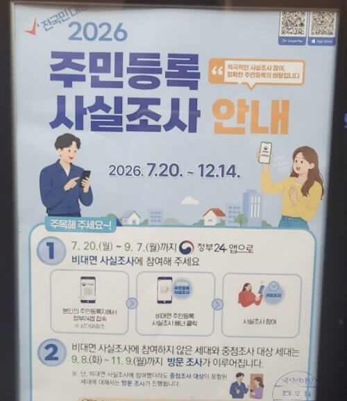 비대면 주민등록 사실조사