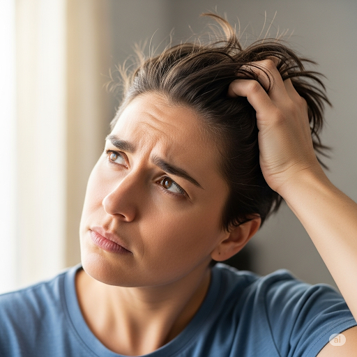 지루성두피염 관련된 이미지 머리를 긁고 있는 이미지
