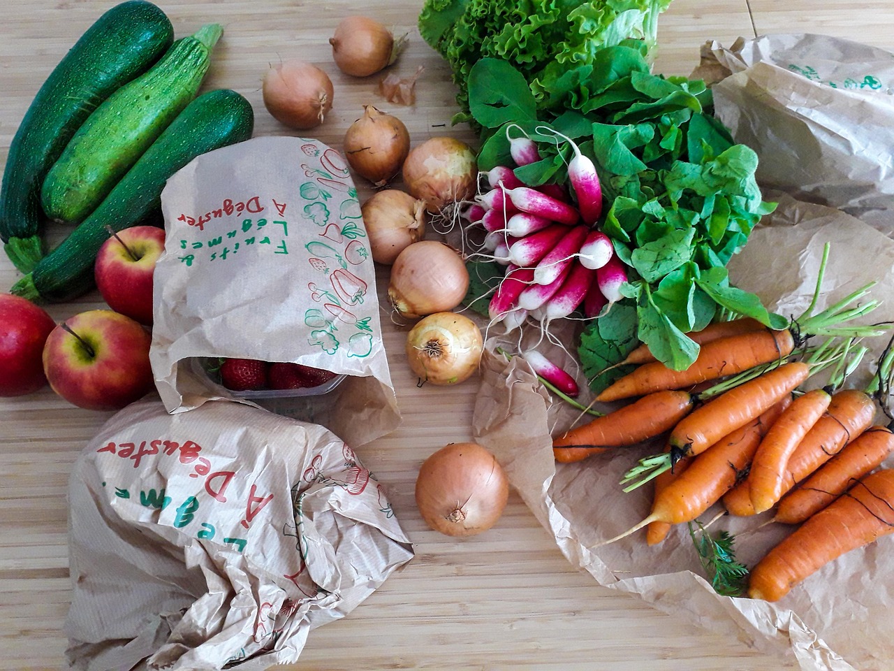 여러가지 채소와 과일 사진