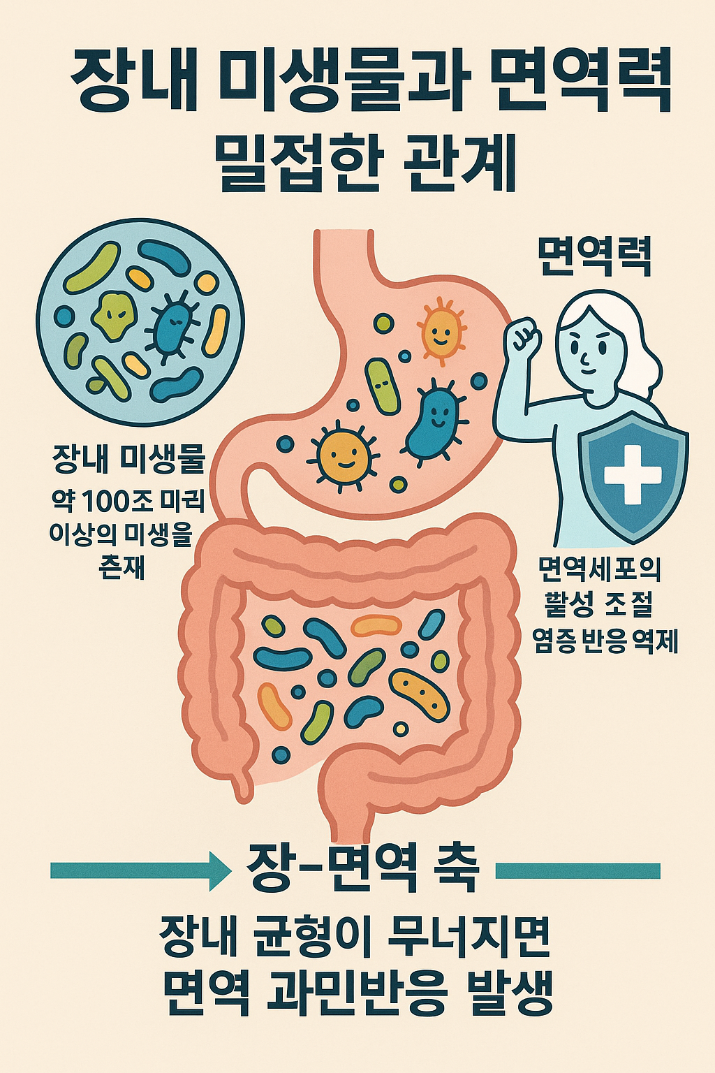 장내 미생물과 면역력의 밀접한 관계 관련 사진