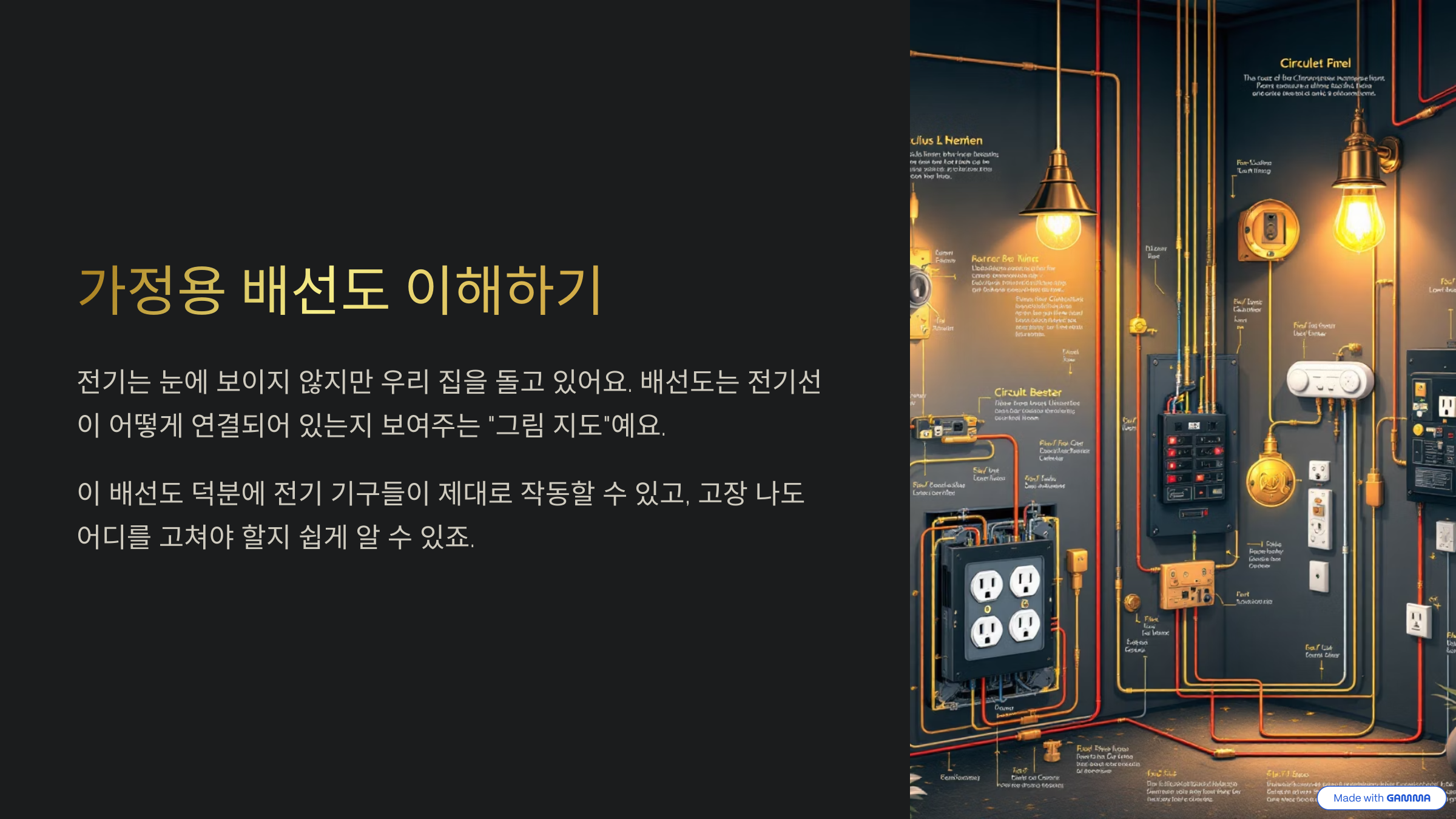 가정용 배선도 이해하기