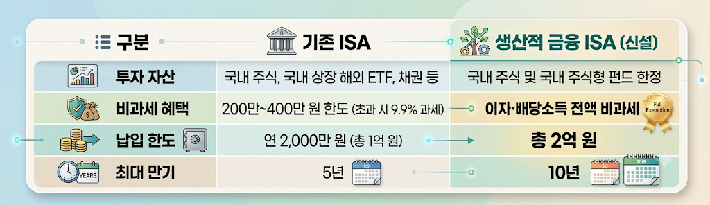 기존 ISA vs 생산적 금융 ISA, 투자자 대응 전략은?