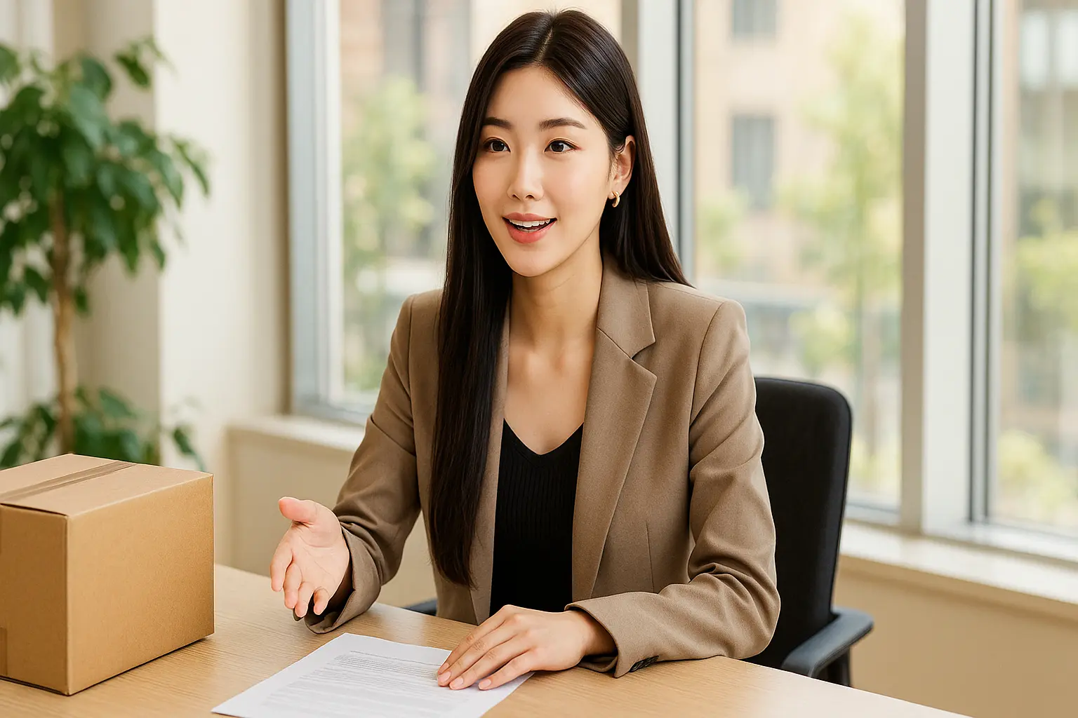 택배 포장 관련 확인하는 이미지