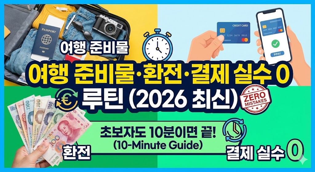 여행 준비물·환전·결제 실수 0 루틴 (2026 최신)|초보자도 10분이면 끝