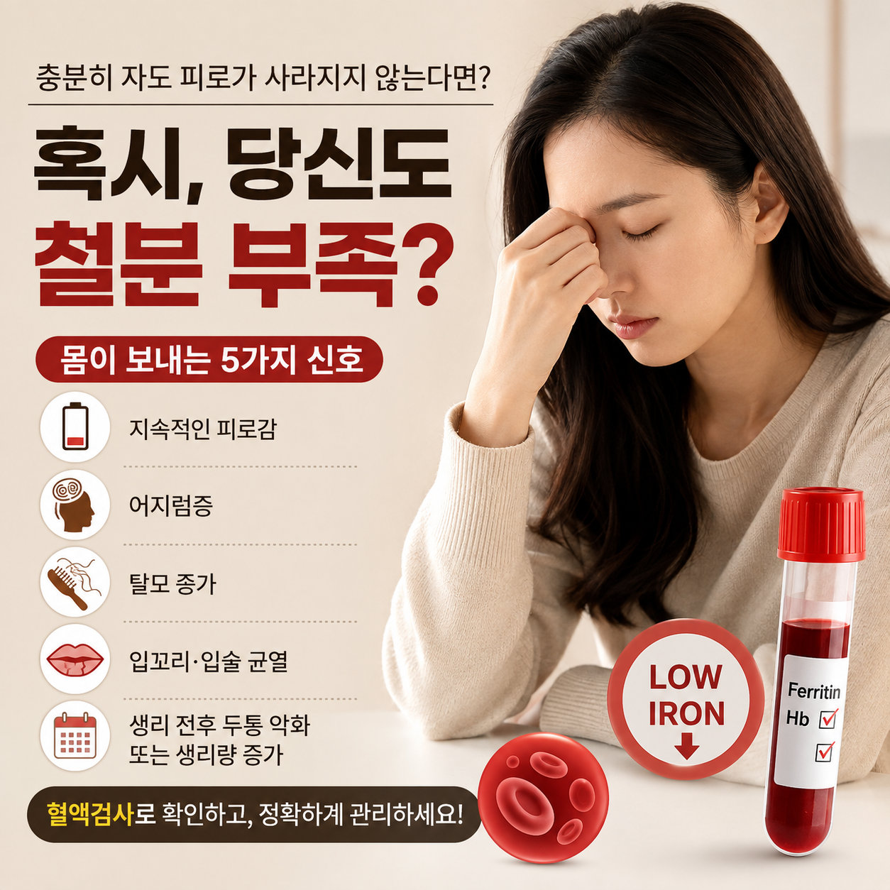철분 부족 신호와 피로 자가체크
