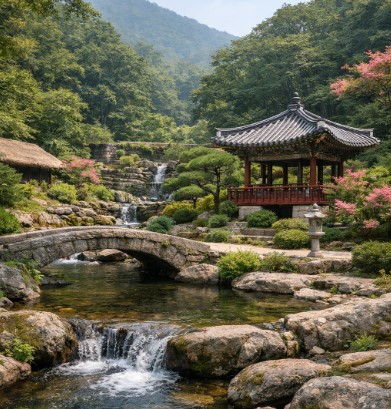 전남 강진 백운동 원림 전경