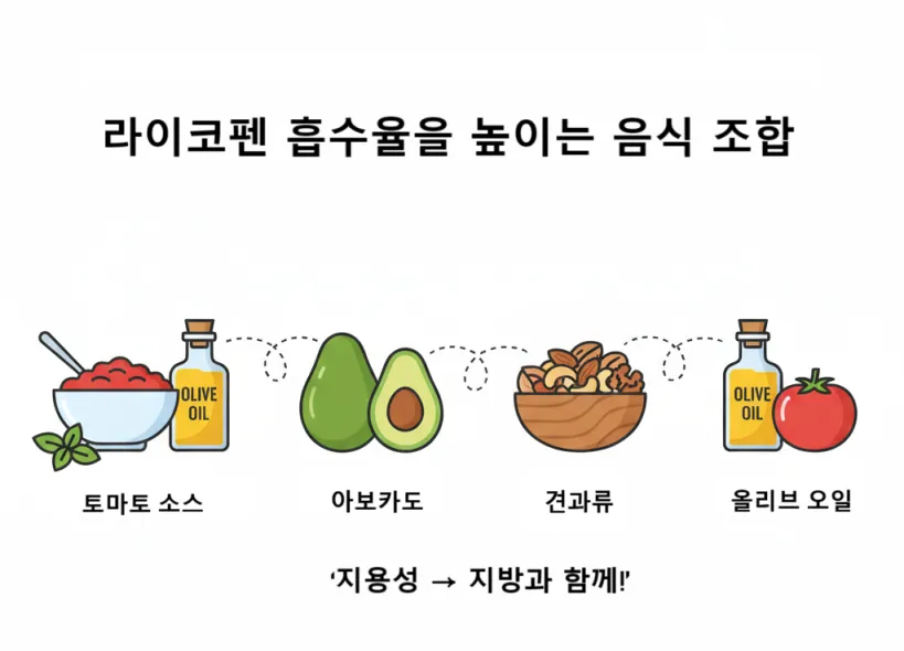 라이코펜 흡수율을 높이는 음식 조합