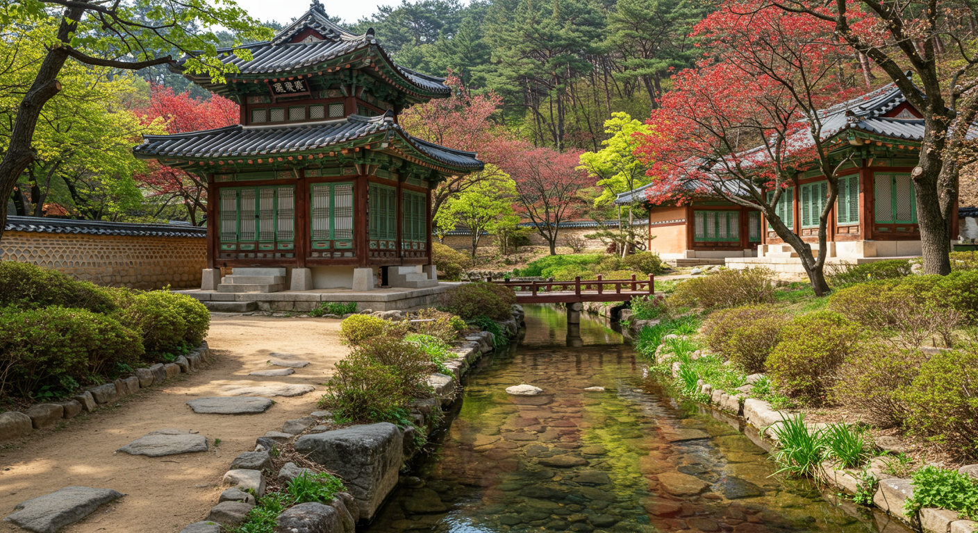 경북 안동 도산서원 물가산책길