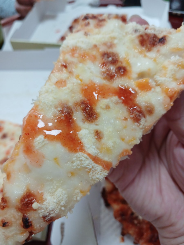 고피자 치즈피자 한조각