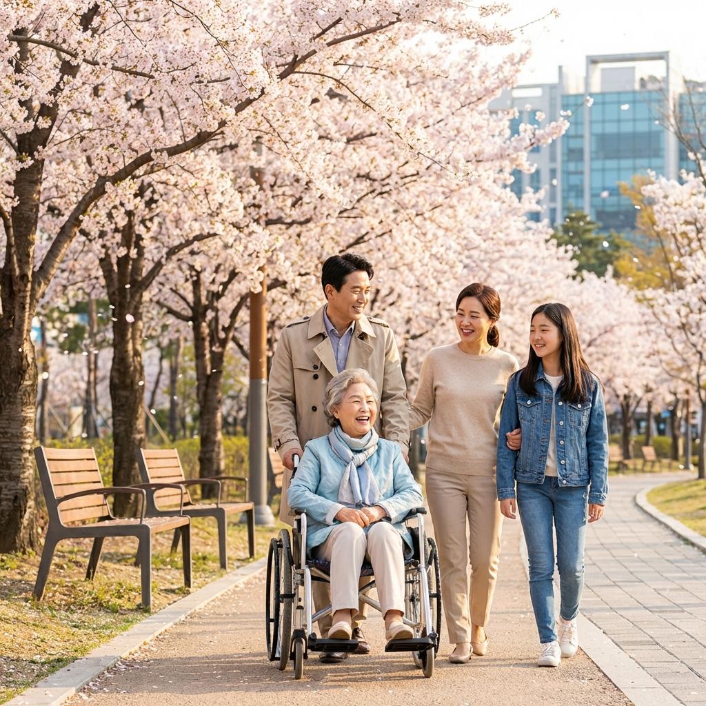 휠체어도 편안한 무장애 벚꽃 여행지