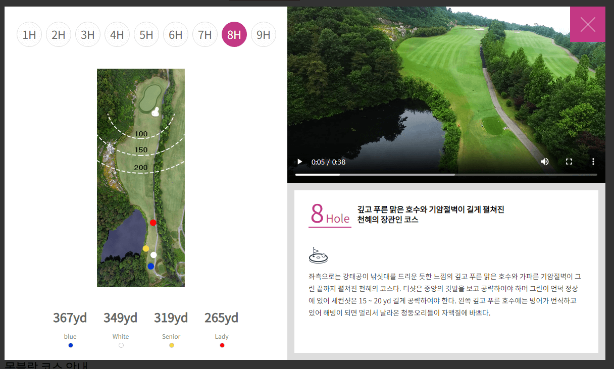 뉴스프링빌 컨트리클럽 몽블랑코스 8