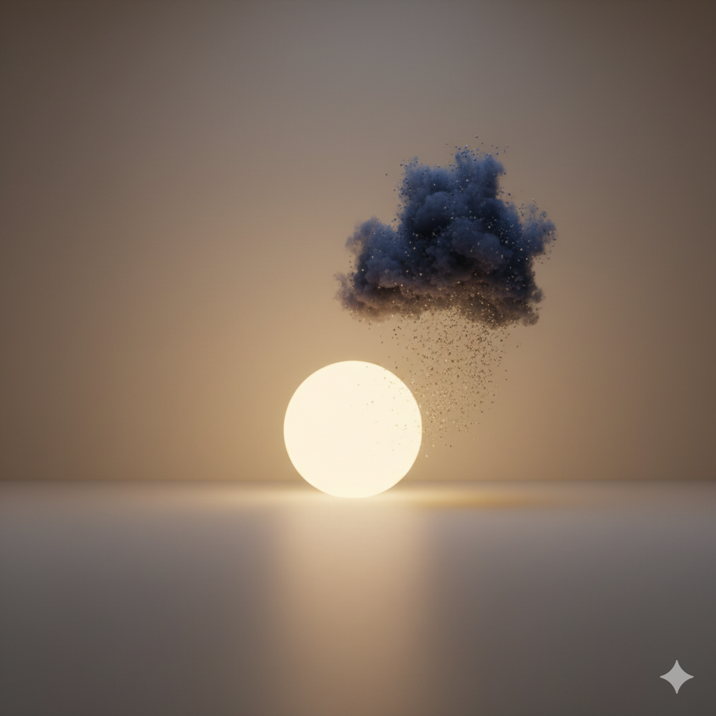 이 덩어리를 나의 일부가 아닌, 내 안을 지나가는 하나의 에너지로 인식하고 저항 없이 놓아줄 때, 비로소 영적 성장의 문이 열리게 돼요.