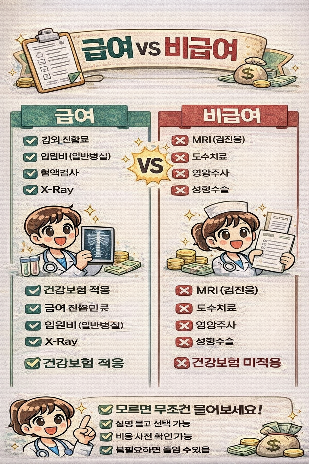 급여 vs 비급여 차이