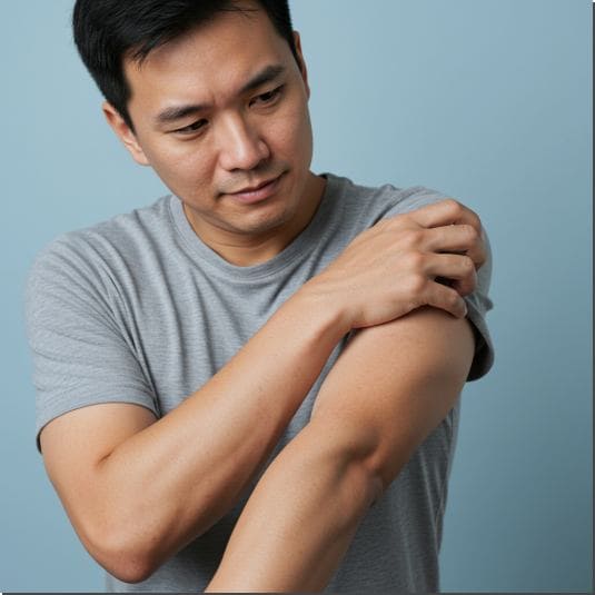 에키네시아 효능 항염 효과, 피부 염증으로 가려운 남성