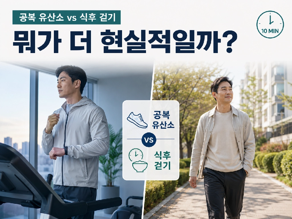 공복 유산소 다이어트가 더 좋을까? 식후 10분 걷기와 현실 비교