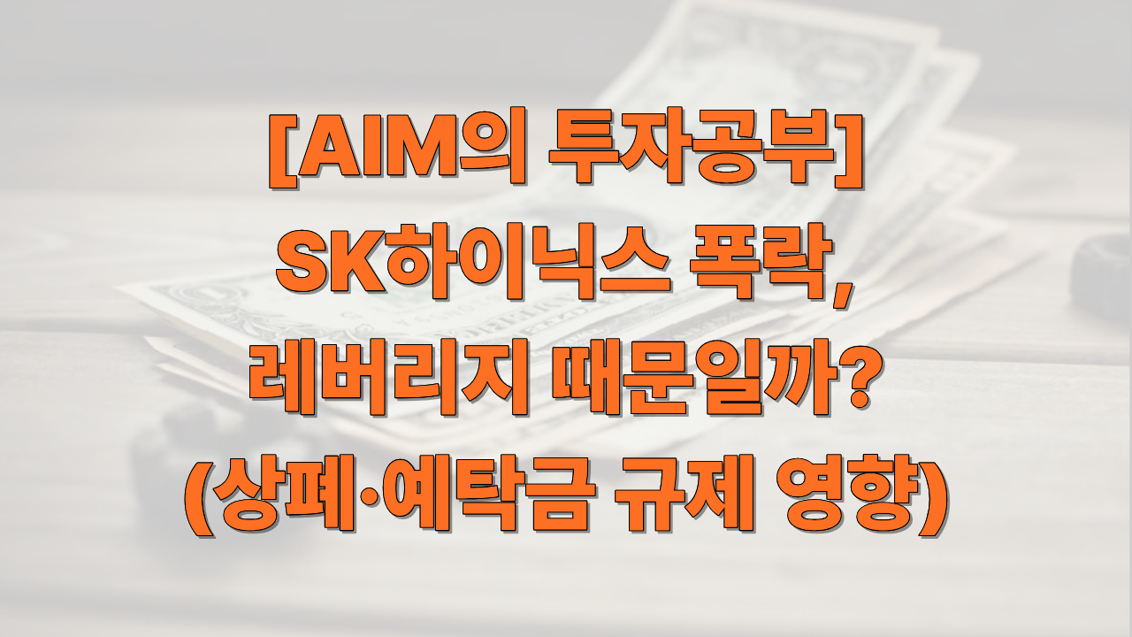 [AIM의 투자공부] SK하이닉스 폭락, 레버리지 때문일까에 대한 썸네일