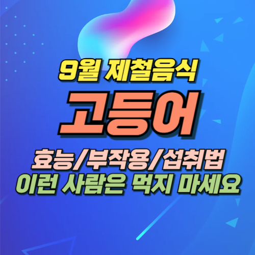 9월 제철음식 고등어