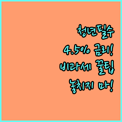 청약제도 개편 청년 주택드림 통장 4..