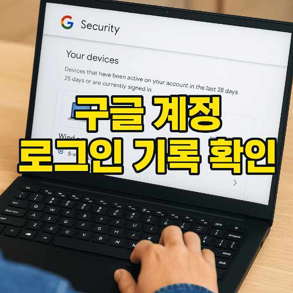 구글 계정 로그인 기록 확인 방법 썸네일