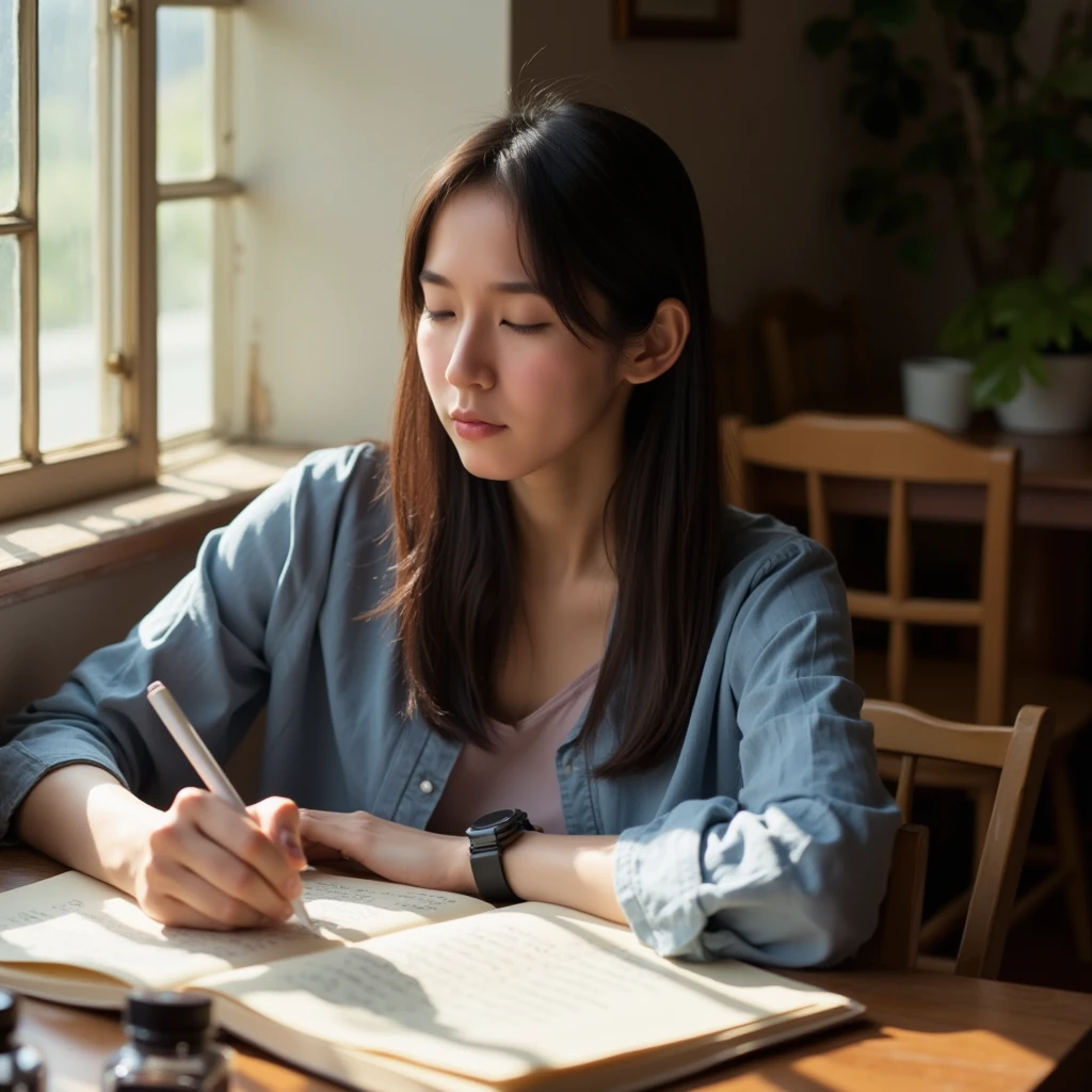 부동산 공부를 하는 여자 이미지