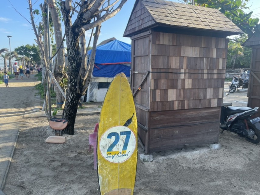 발리 꾸따 비치 초보자 서핑 체험하기