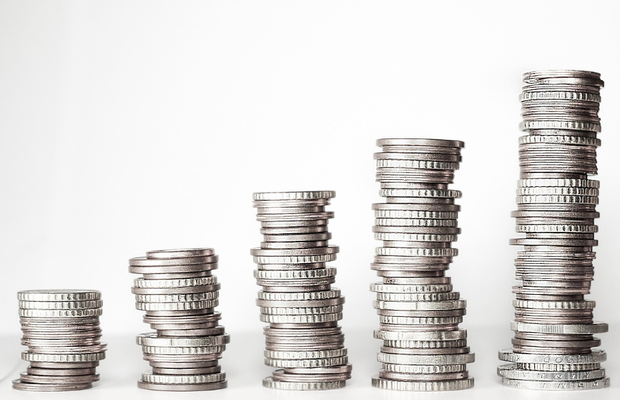 증가하는 동전 사진