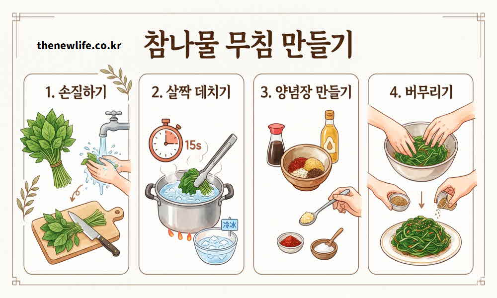 참나물 무침 레시피