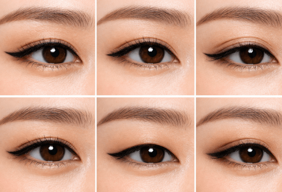 여러 모양의 아이라인 모양