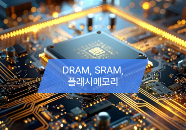 DRAM, SRAM, 플래시메모리 비교관련