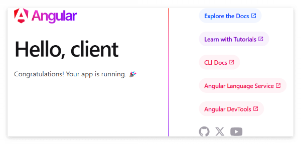 Angular 기본 화면