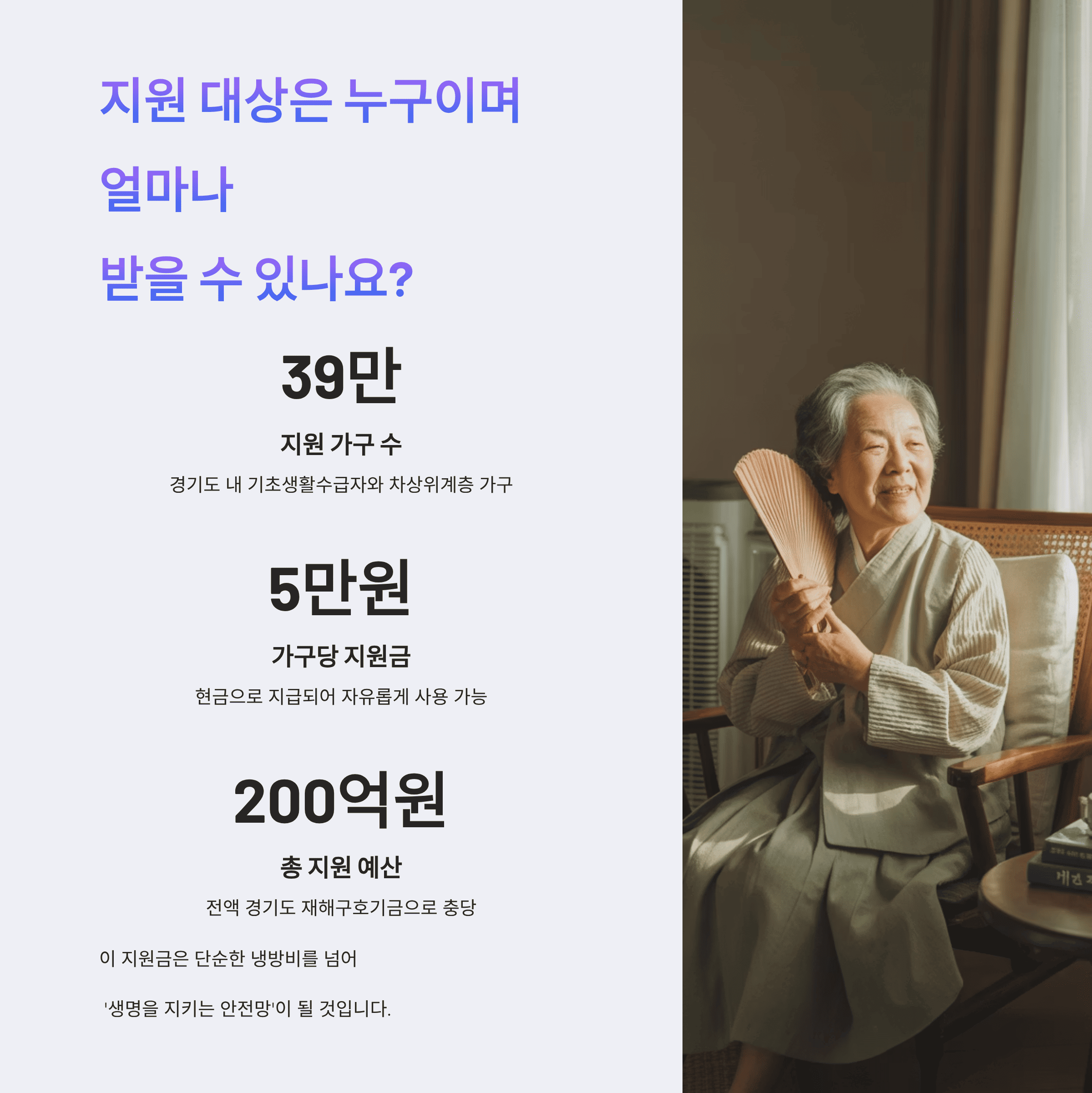 경기도가 &quot;전기 요금&quot; 5만원 더 지원합니다