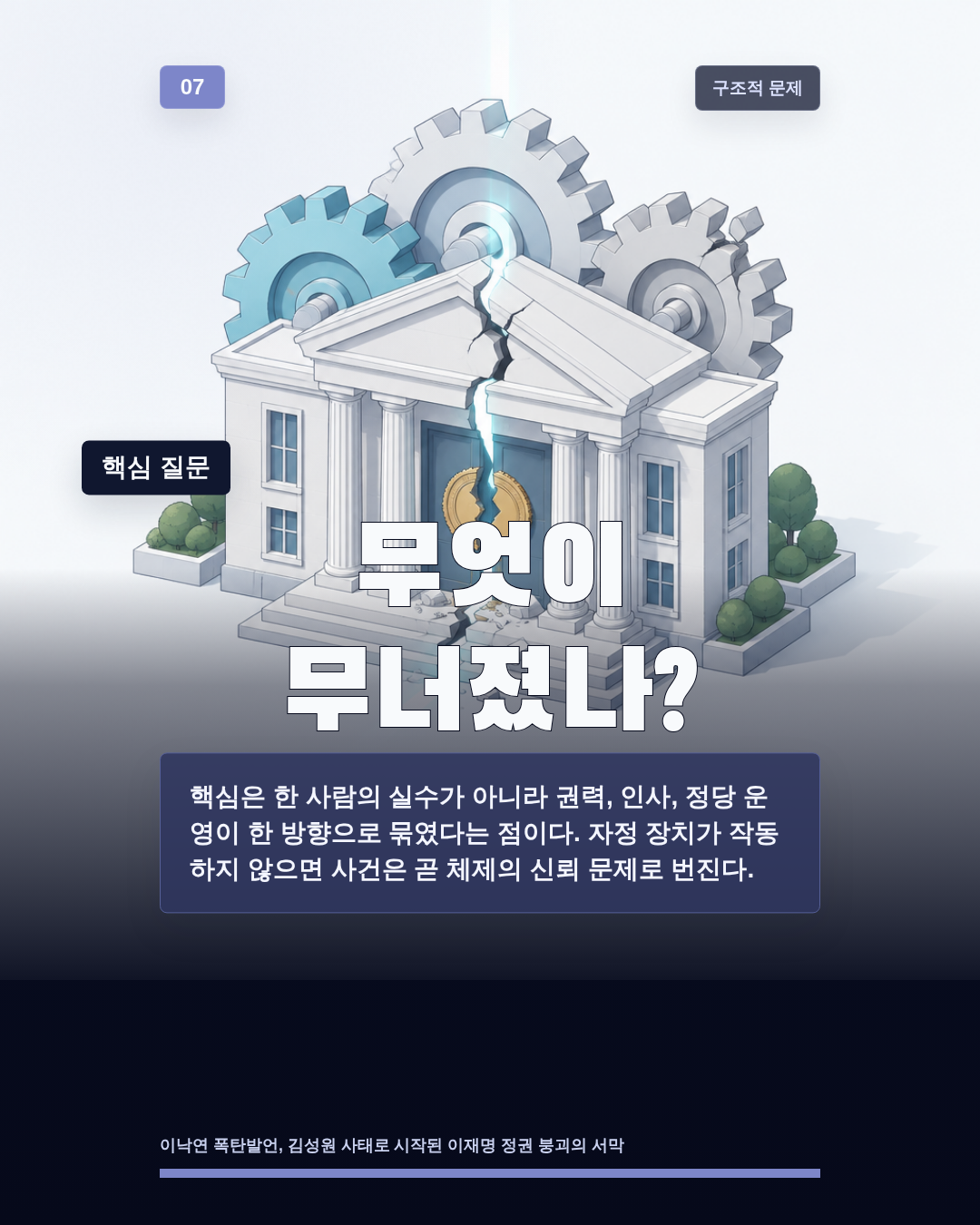 무엇이 무너졌나?