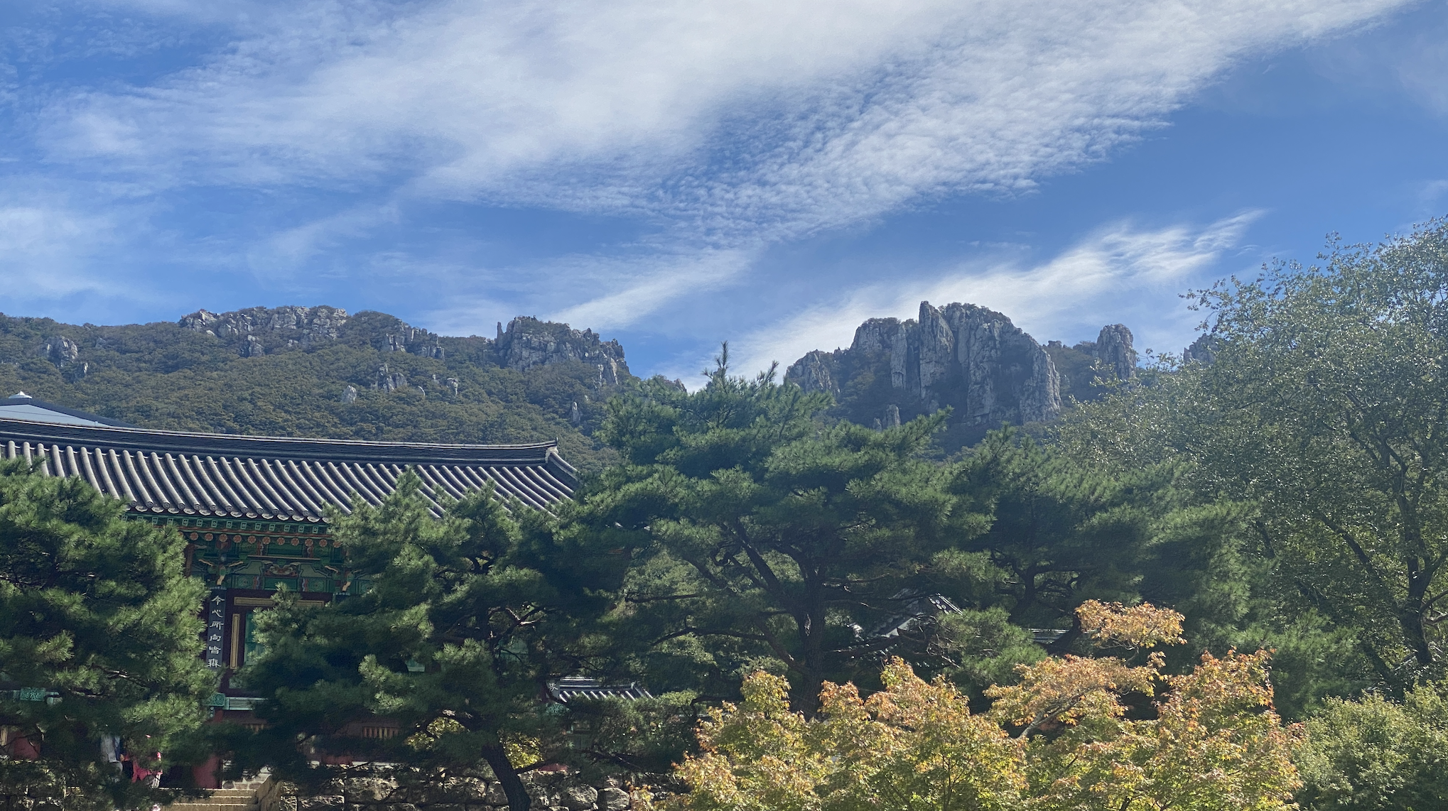 미황사에서 바라보는 달마산