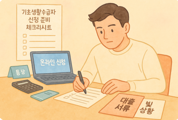 기초생활수급자 신청 관련 이미지
