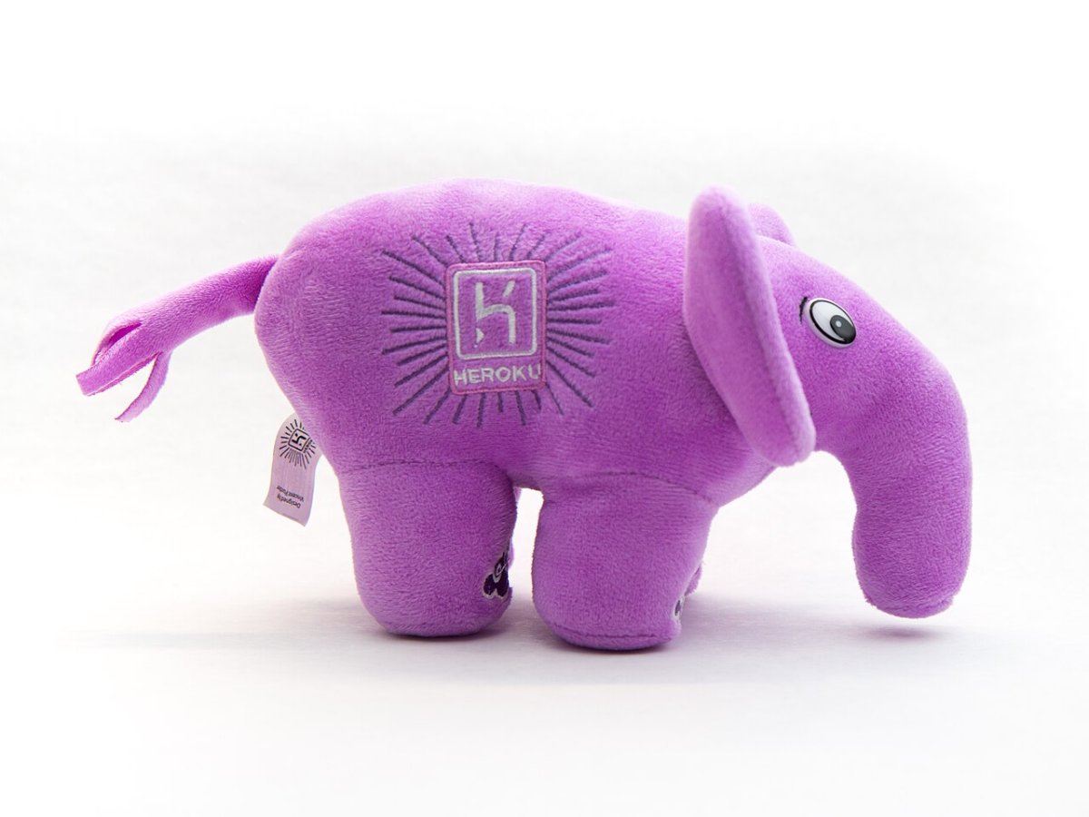 보라색 PHP 마스코트 코끼리 인형 엘리펍트