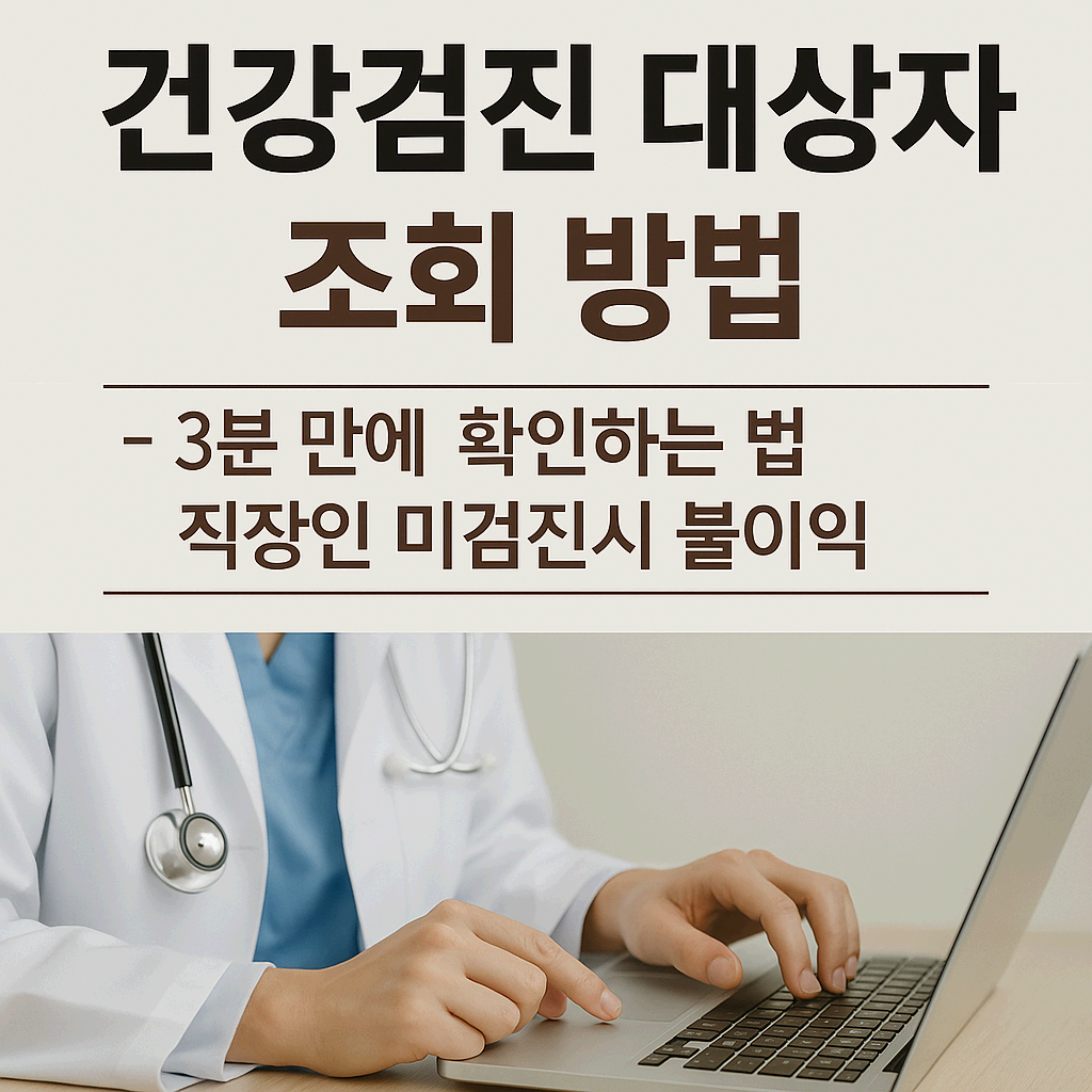건강검진 대상자 조회 방법– 3분 만에 확인하는 법 / 직장인 미검진시 불이익