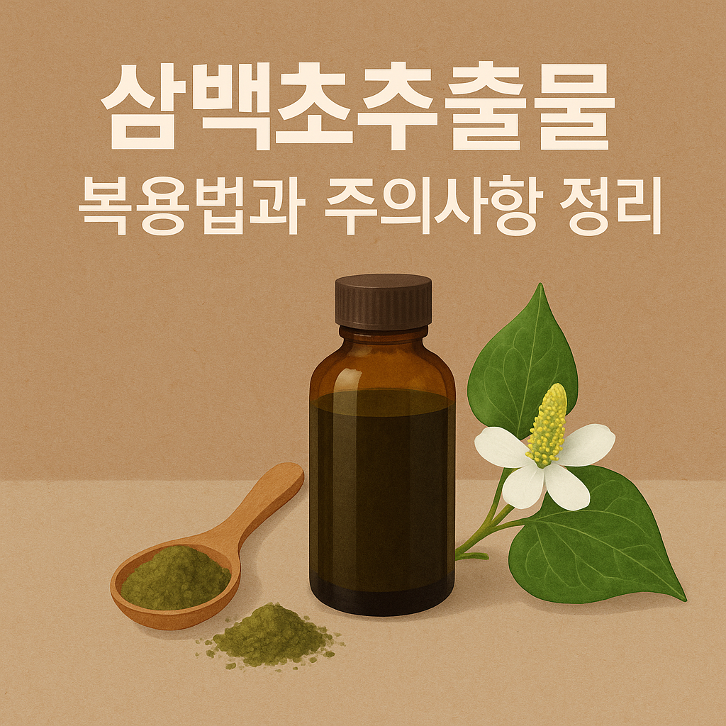 삼백초추출물, 복용법과 주의사항 정리