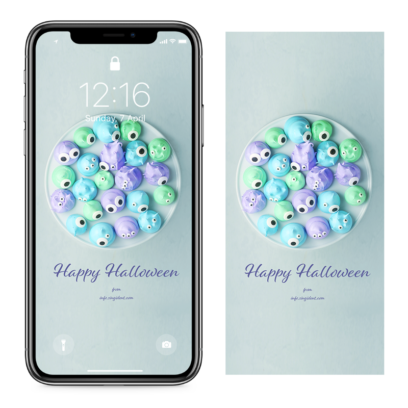 06 머랭쿠키 C - Happy Halloween 아이폰귀여운배경화면