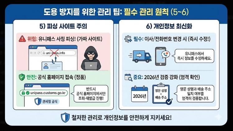 유니패스 개인통관번호 재발급