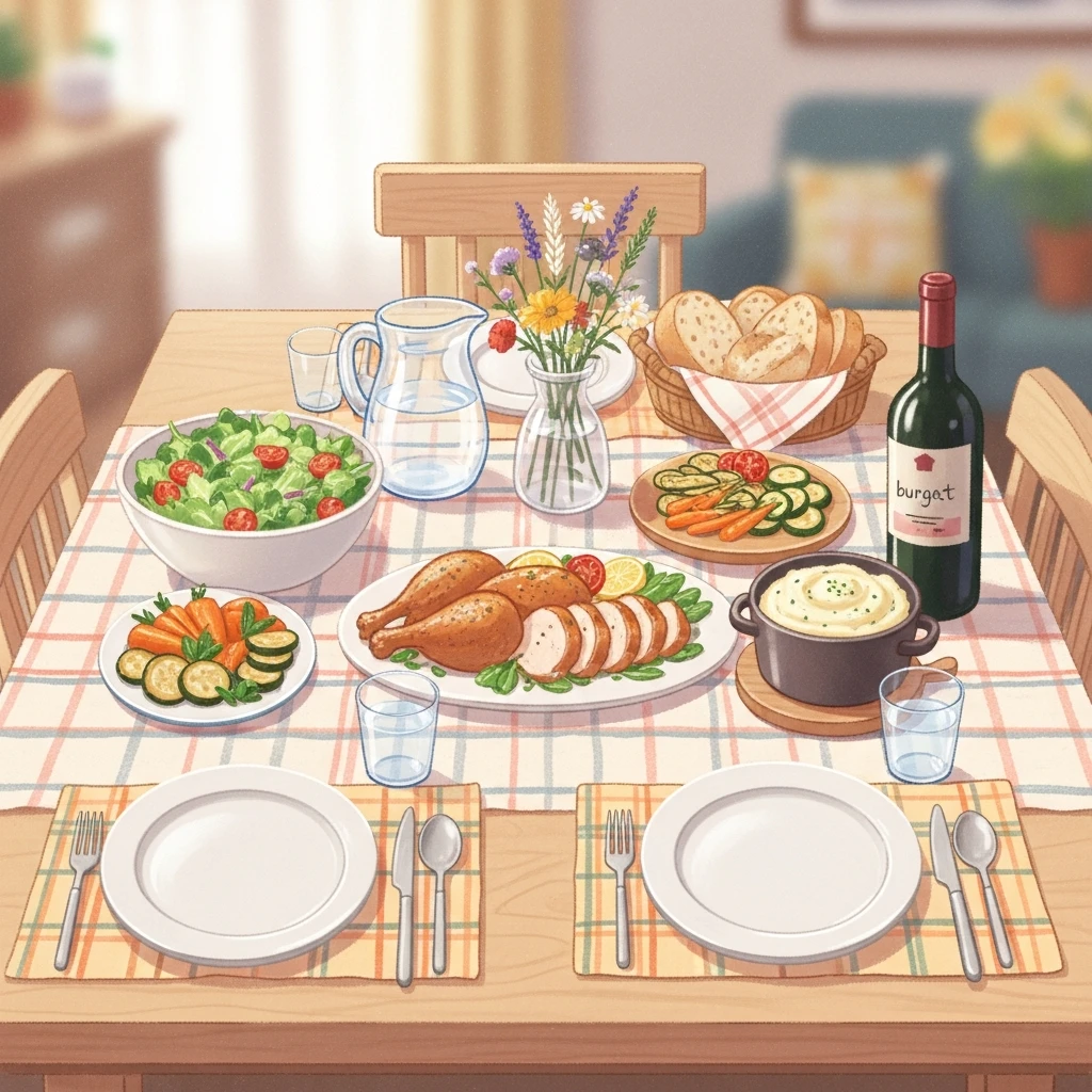 예산별 집들이 상차림