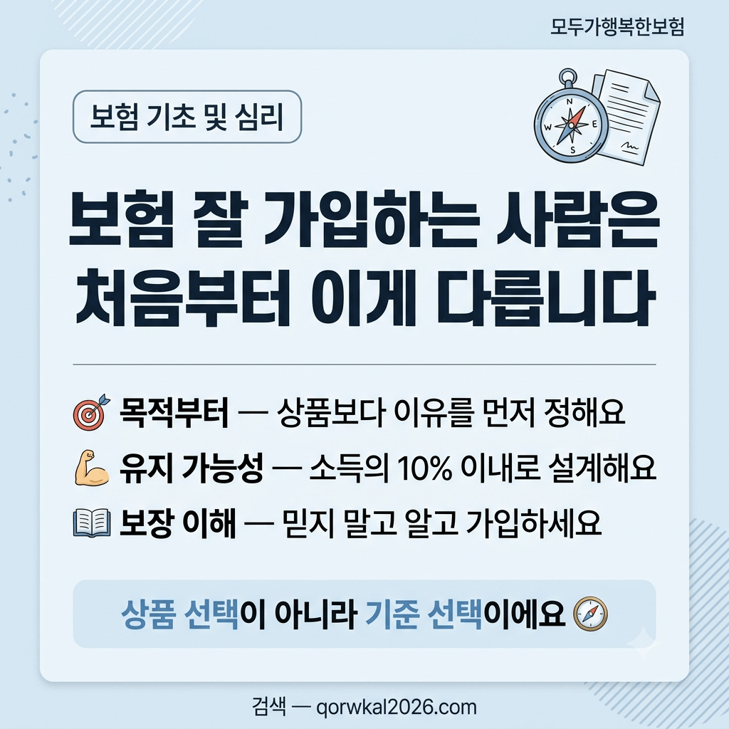 보험 잘 가입하는 사람은 처음부터 다릅니다