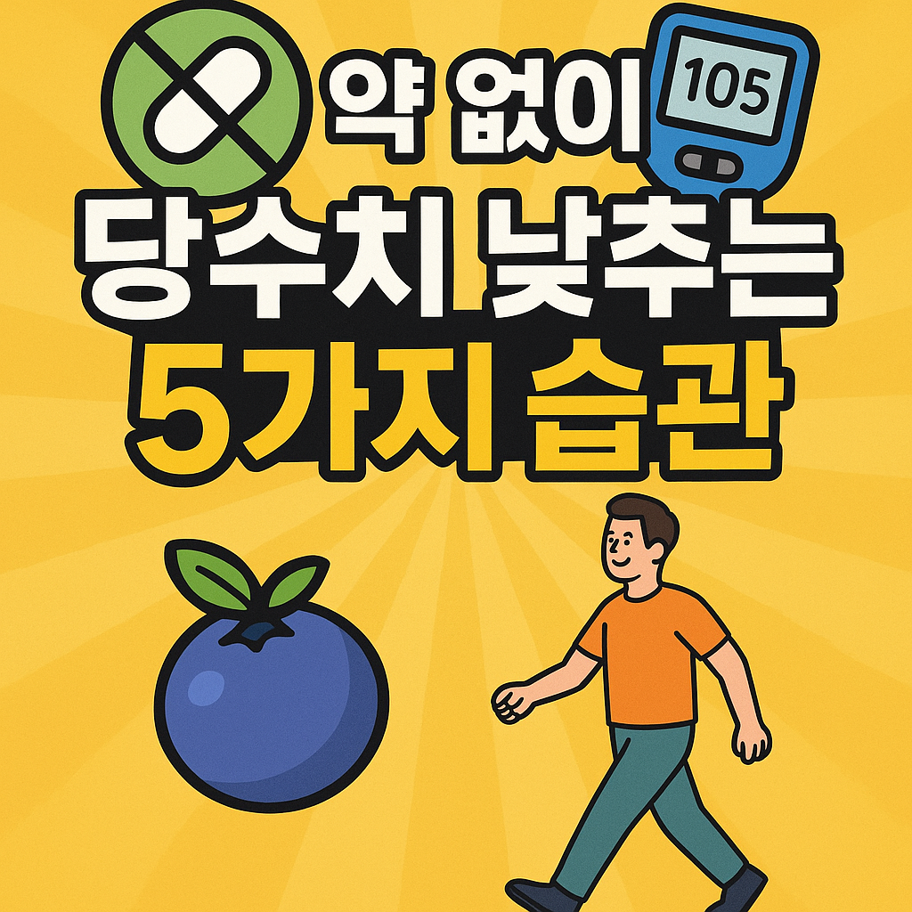 약 없이 당수치 낮추는 5가지 습관