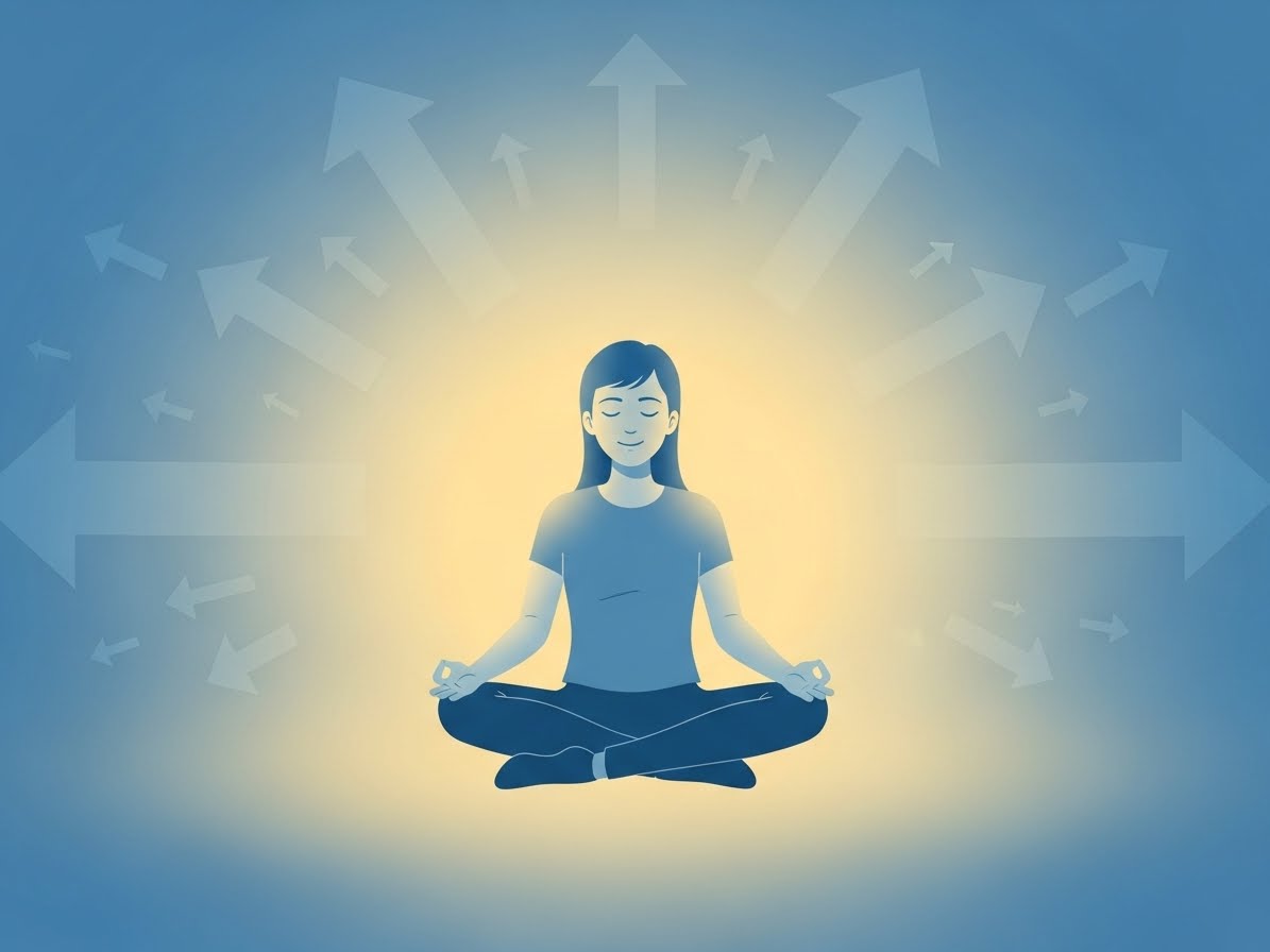 명상하는 사람 일러스트