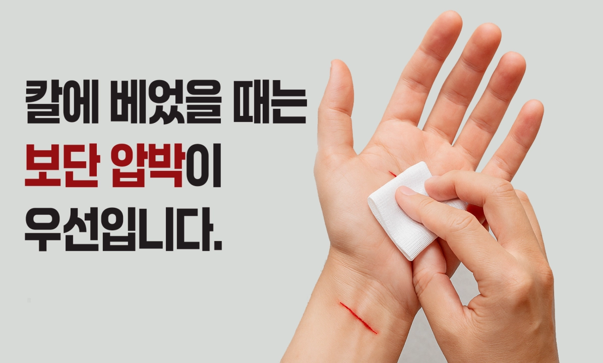 왜 칼에 베였을 때는 물보다 압박이 먼저일까?