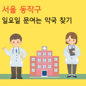 서울 동작구 일요일 문여는 약국